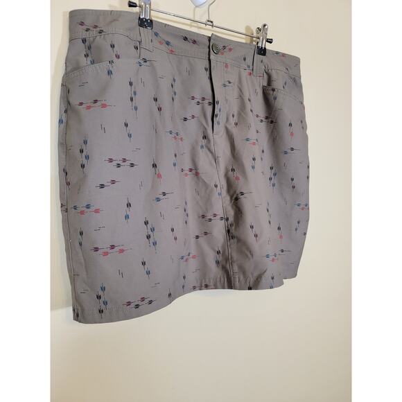 Eddie Bauer Women's Adventurer 2.0 Skort Hiking Golf Green Pockets Brown Size 14 - Picture 2 of 8